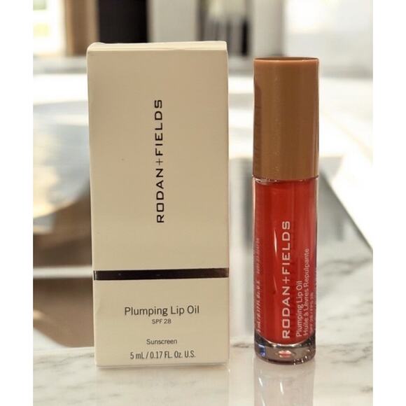 RODAN+FIELDS Plumping Lip Oil SPF28 CORAL .17 Fl Oz / 5 mL ~ NIB/SEALED EXP 1/26 - Picture 1 of 8